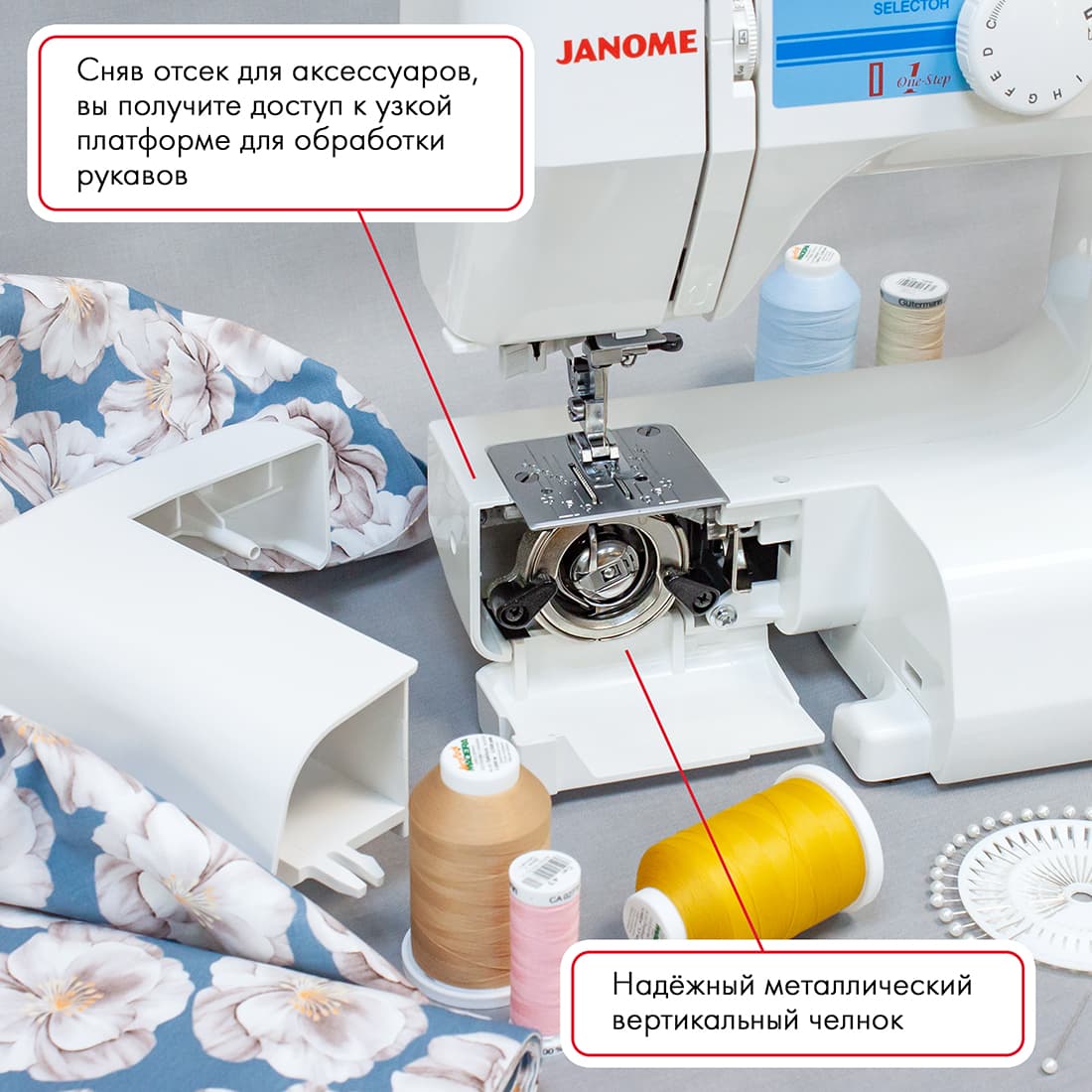 Электромеханическая швейная машина Janome TC-1216S - №6