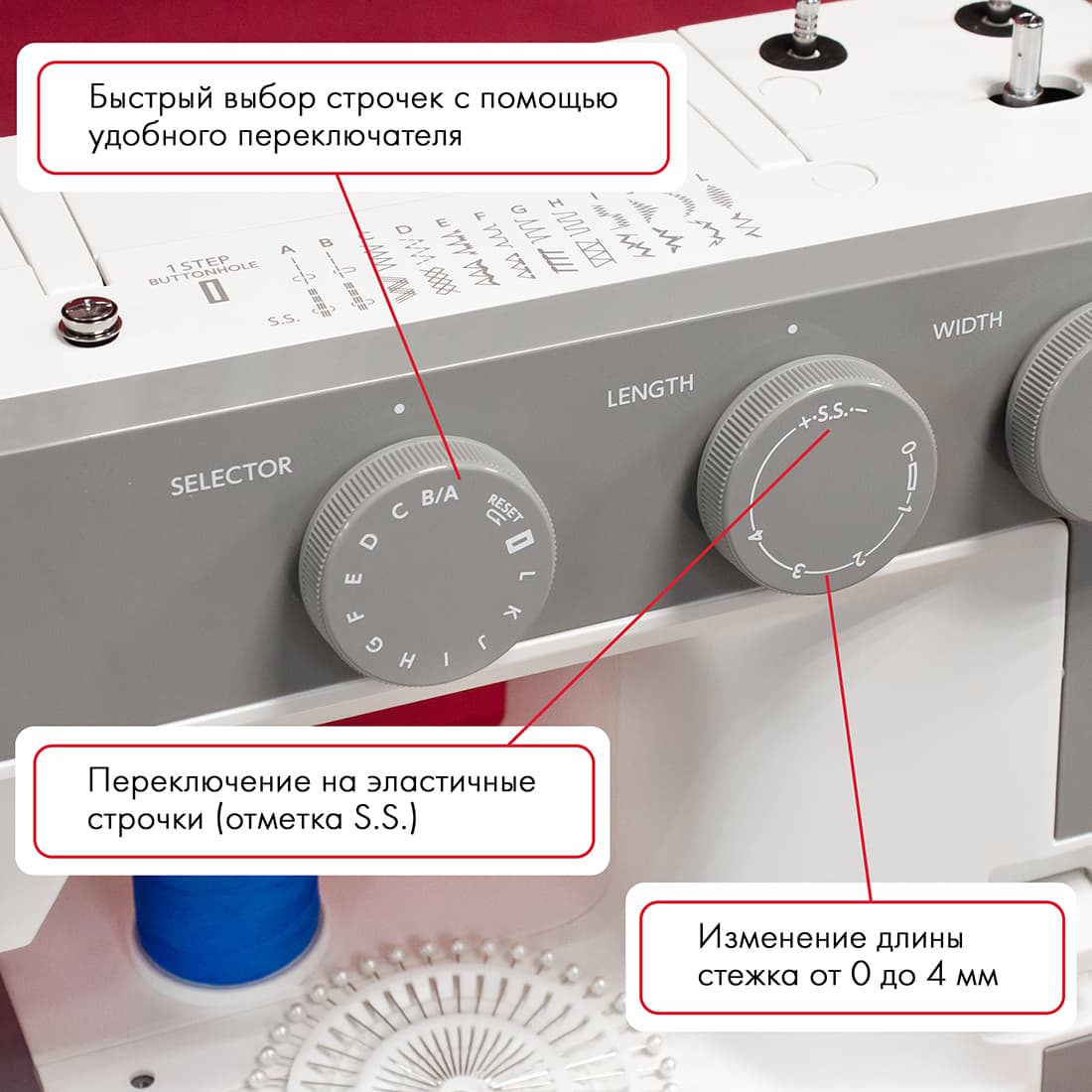 Электромеханическая швейная машина Janome 1522LG - №3