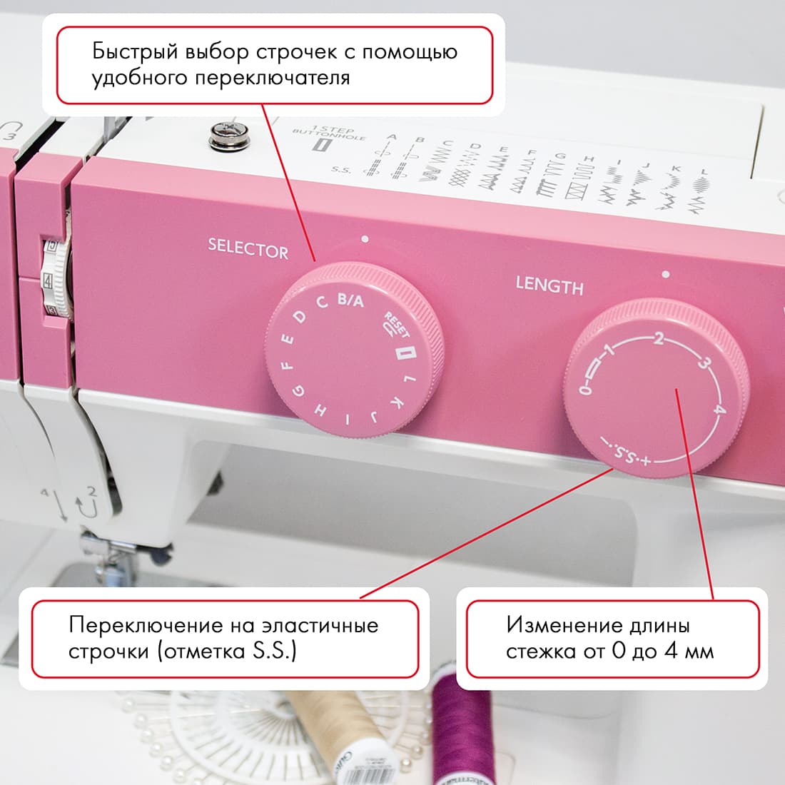 Электромеханическая швейная машина Janome 1522PG Anniversary Edition - №3