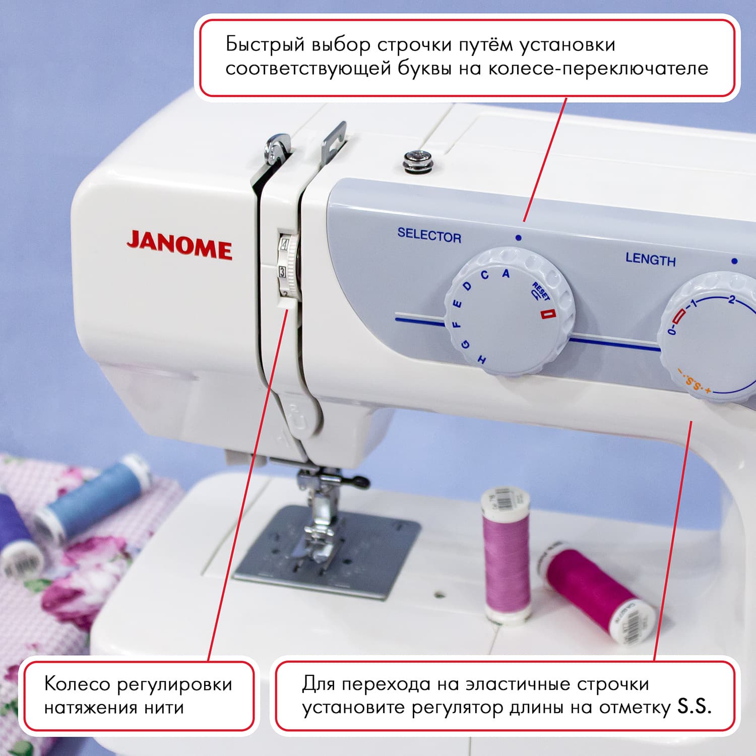 Электромеханическая швейная машина Janome EL 545s - №3