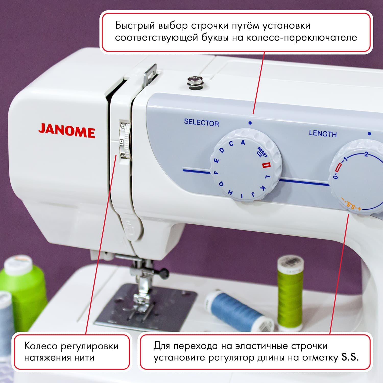 Электромеханическая швейная машина Janome EL 546s - №3