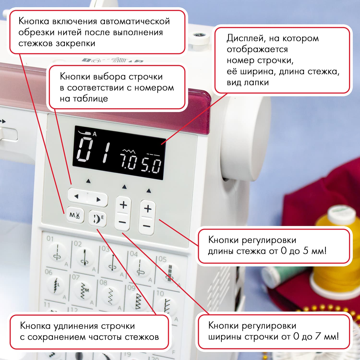 Швейная машина с микропроцессорным управлением Janome Sewist 740DC - №2
