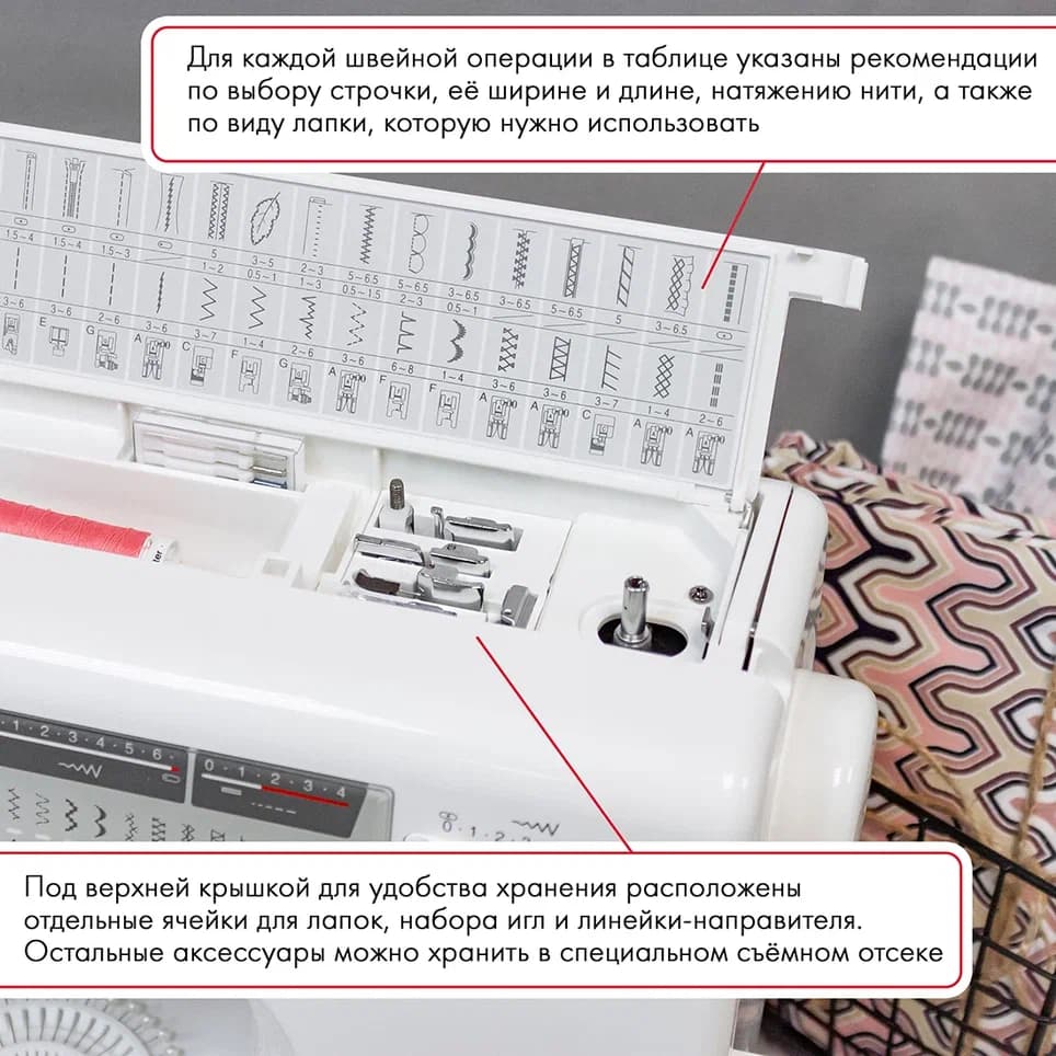 Электромеханическая швейная машина Janome 7518A (с жестким чехлом) - №5