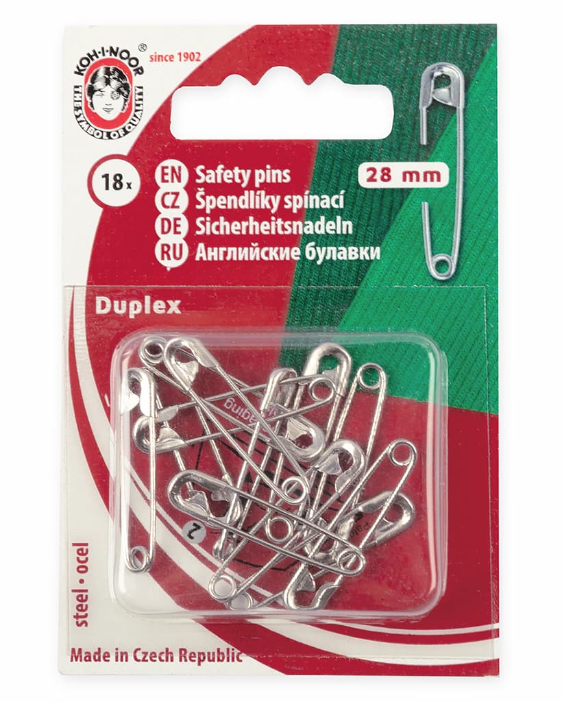 Булавки английские KOH-I-NOOR 5110 №1, 28мм, 18 шт, никель