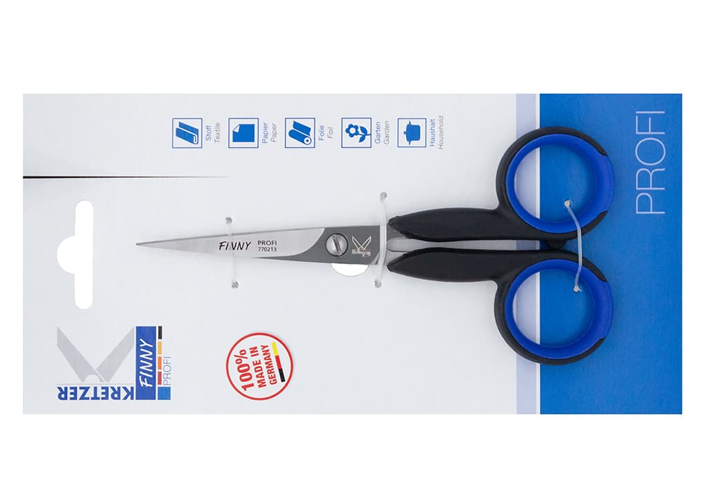 Ножницы Kretzer Finny PROFI 13 см прямые заостренные для вырезания мелких деталей - №1
