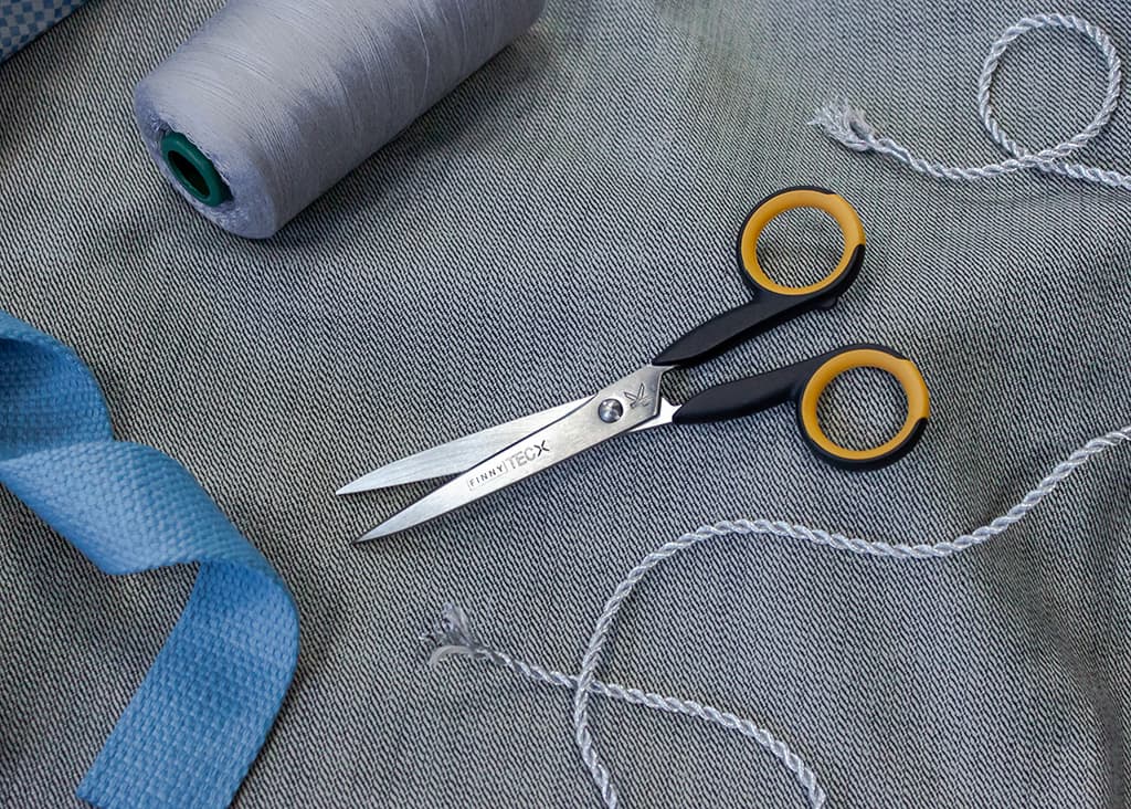 Ножницы FINNY Tec X 15 см прямые для стекловолокна и карбона, одно зубчатое лезвие - №2