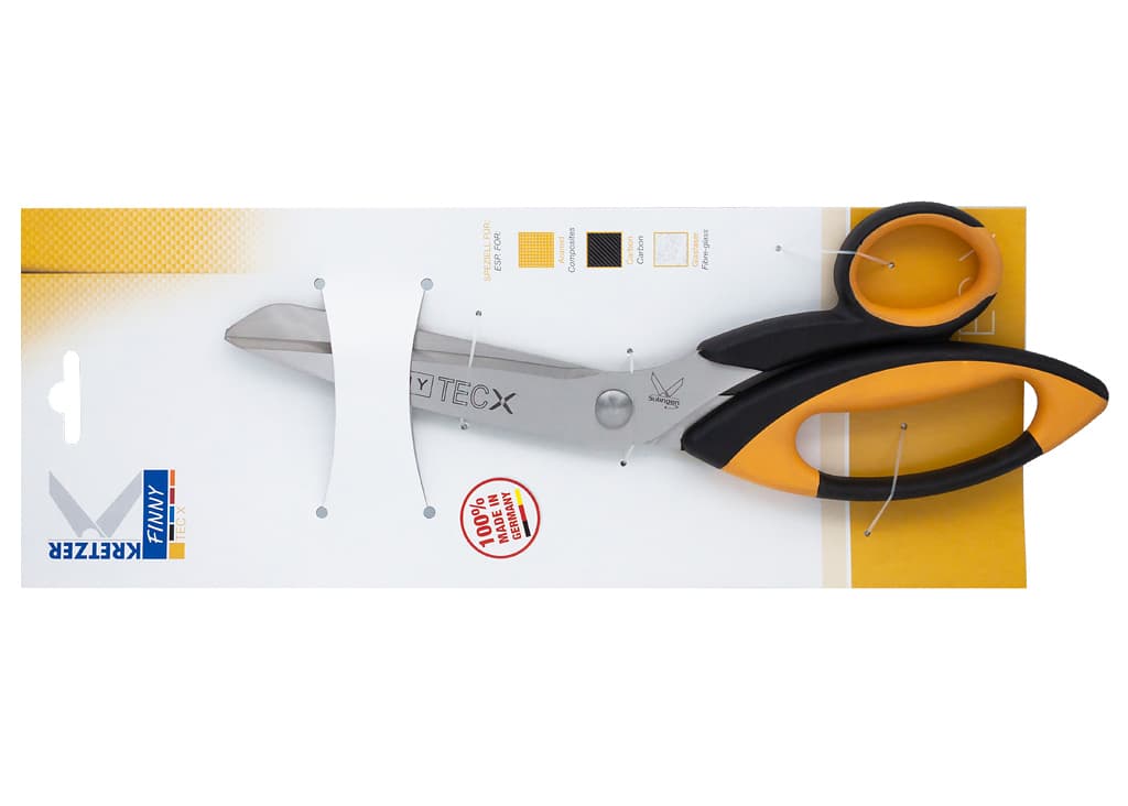 Ножницы FINNY Tec X 28 см усиленные для стекловолокна и карбона, одно зубчатое лезвие - №1