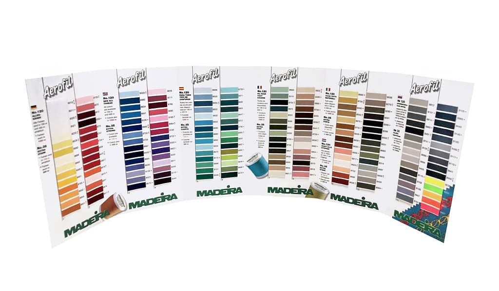 Карта цветов ниток Madeira Aerofil - №1