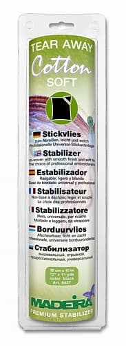 Стабилизатор отрывной универсальный для темных тканей. 10м х 30см Madeira Cotton Soft  тёмный