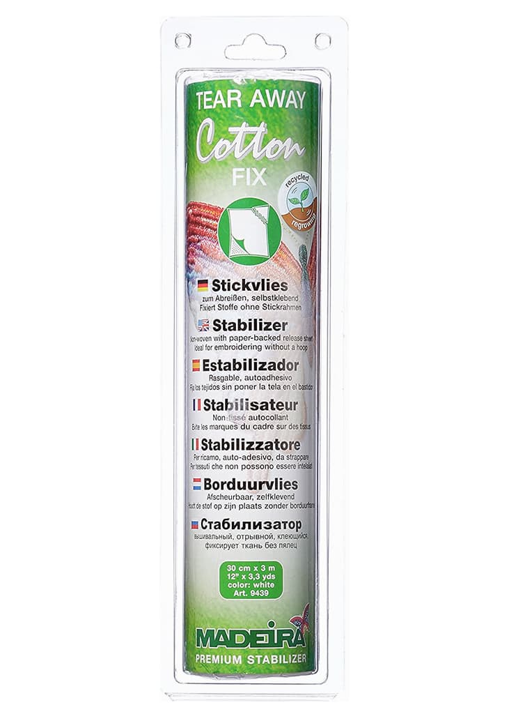 Стабилизатор отрывной самоклеящийся для фиксации ткани без пялец. Madeira Cotton Fix (30см х 3м)