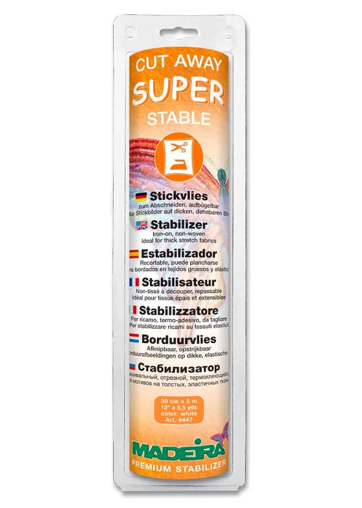 Стабилизатор отрезной термоклеевой для вышивки на толстых эластичных тканях. Мadeira Super Stable (30см х 5м)
