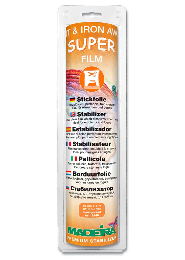 Стабилизатор термоплавящийся прозрачный перфорированный для эмблем. Мadeira Super Film (30см х 5м)