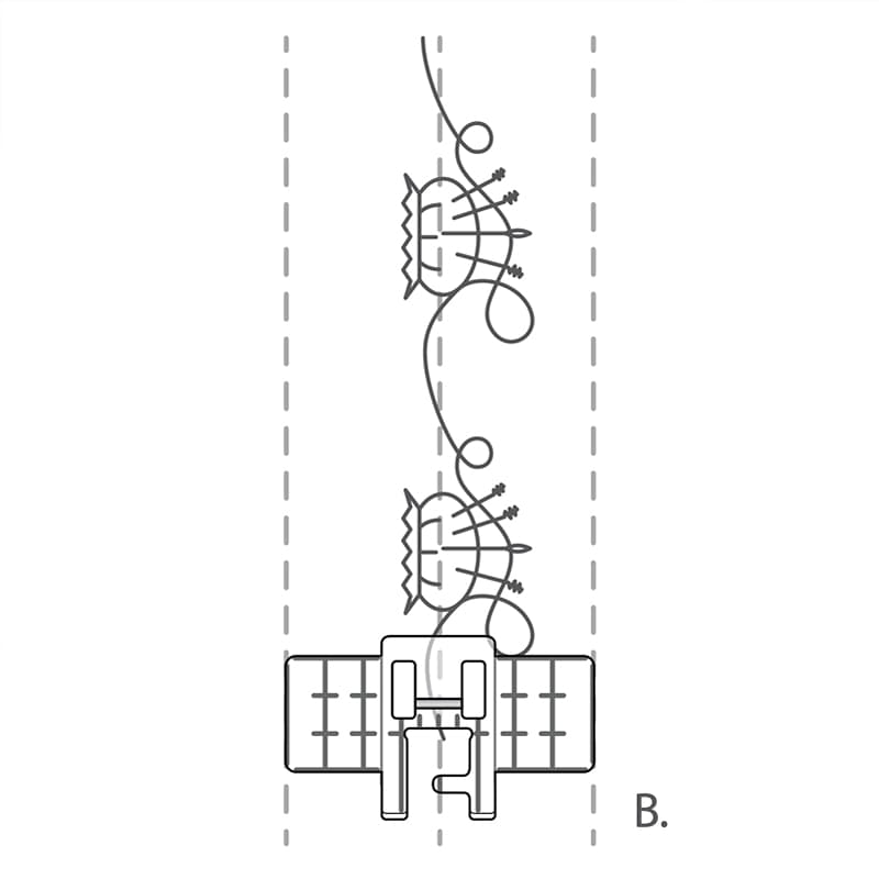 Лапка для декоративных строчек с мультинаправителем - №2