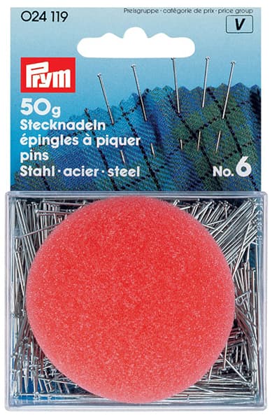 Булавки-гвоздики 30х0,6мм в коробке 50г