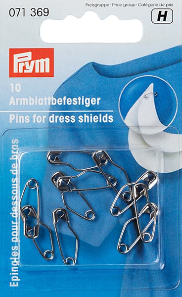 Булавки для крепления подмышечников 19мм 10 шт