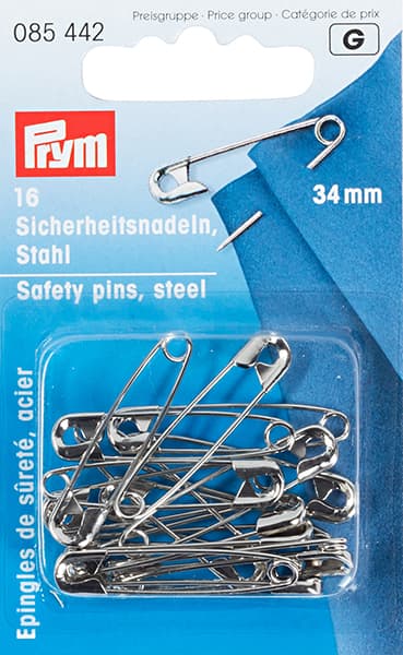 Булавки английские 34мм 16шт