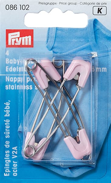 Булавки детские розовые 55мм 4шт