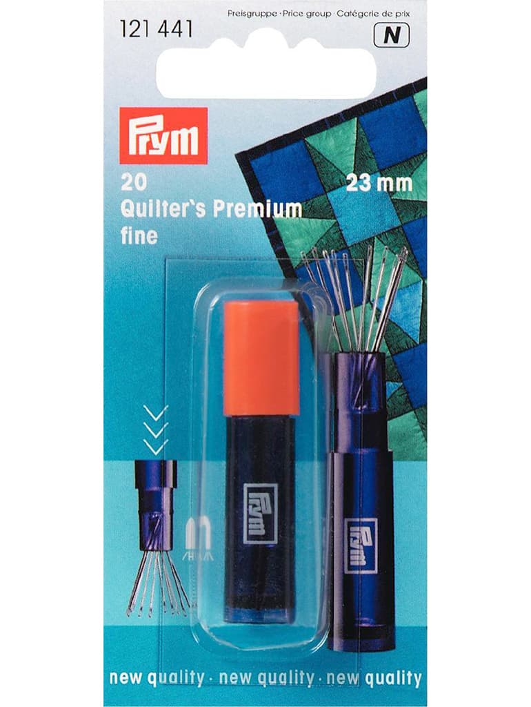 Иглы для квилтинга тонкие в оранжевой тубе 0,6х23мм 20шт