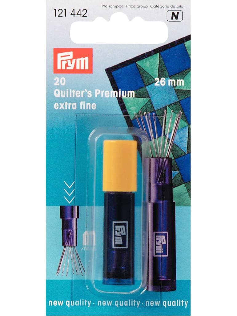 Иглы для квилтинга очень тонкие в желтой тубе 0,53х26мм 20шт