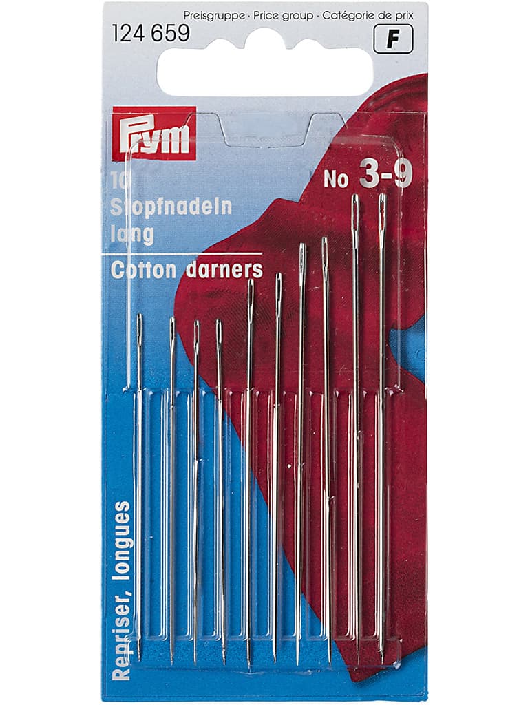 Иглы штопальные длинные №3-9 10шт