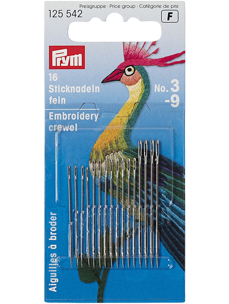 Иглы для вышивания гладью №3-9 16шт