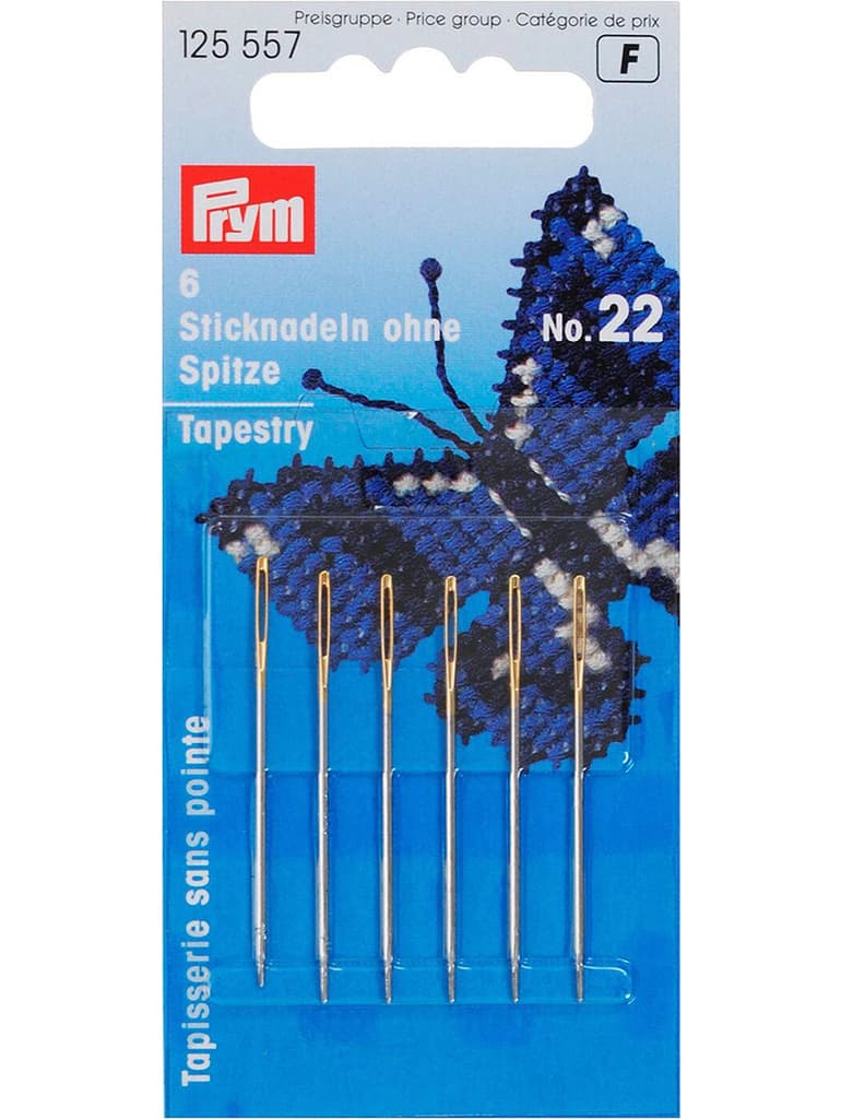 Иглы для вышивания крестом со скругленным острием №22 6шт