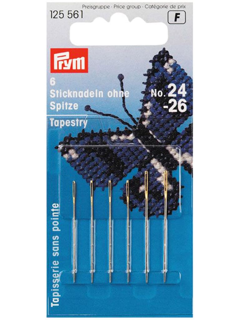 Иглы для вышивания крестом со скругленным острием №24-26 6шт