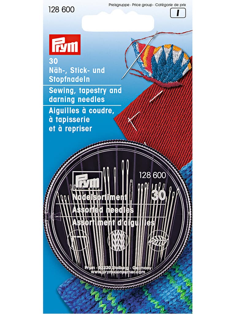 Набор игл для шитья, вышивания и штопки 30шт в баночке