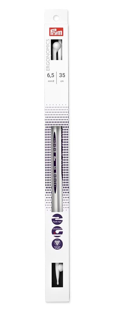 Спицы эргономичные Prym Ergonomics 35см/6,5мм (2шт)