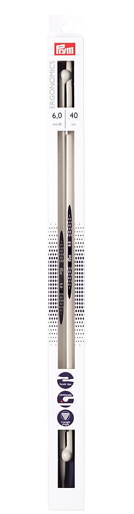 Спицы эргономичные Prym Ergonomics 40см/6,0мм (2шт)