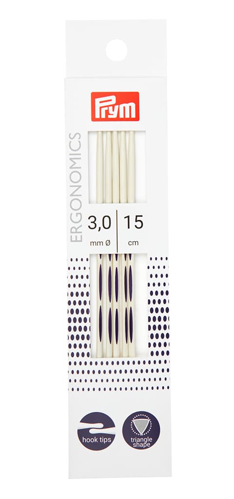 Спицы чулочные эргономичные Prym Ergonomics 15см/3,0мм (5шт)