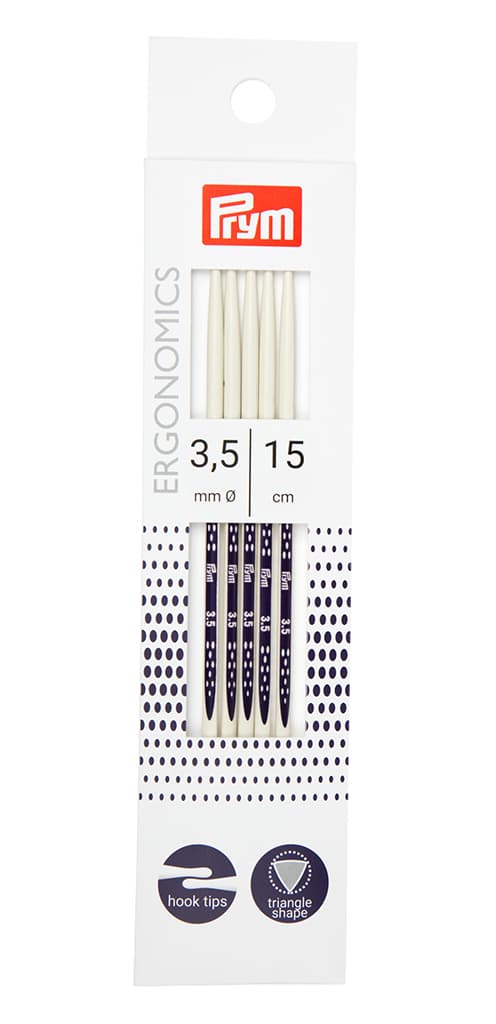 Спицы чулочные эргономичные Prym Ergonomics 15см/3,5мм (5шт)
