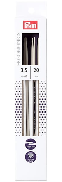 Спицы чулочные эргономичные Prym Ergonomics 20см/3,5мм (5шт)