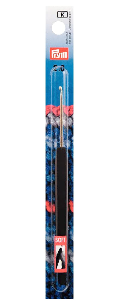 Крючок для вязания 2.0 мм алюминиевый с пластиковой ручкой