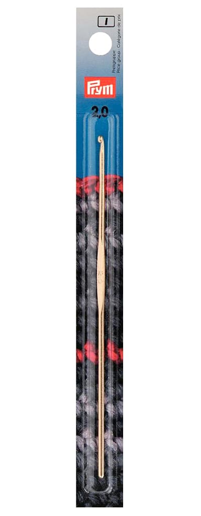 Крючок для вязания 2.0 мм алюминиевый серебристый