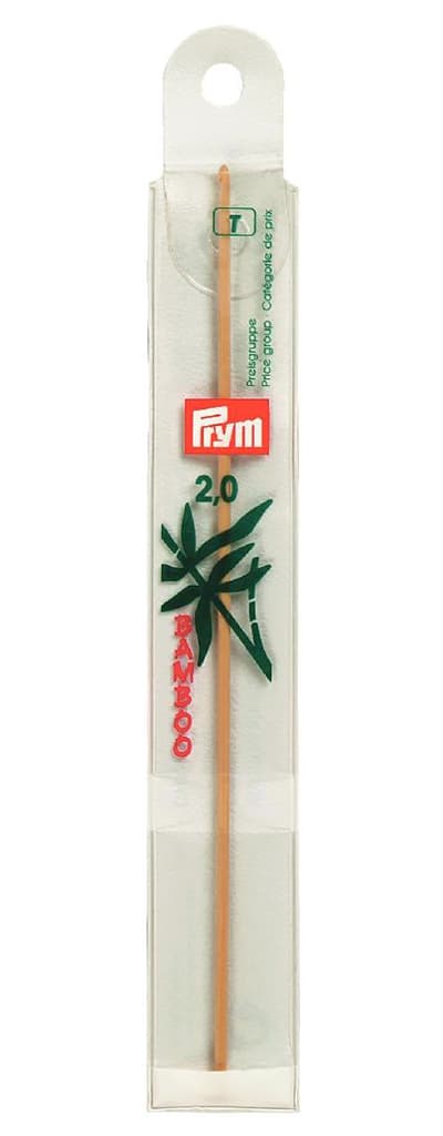 Крючок для вязания 2.0 мм бамбуковый