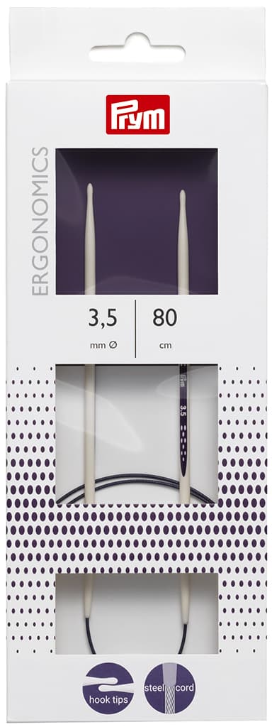Спицы круговые эргономичные Prym Ergonomics 80см/3,5мм