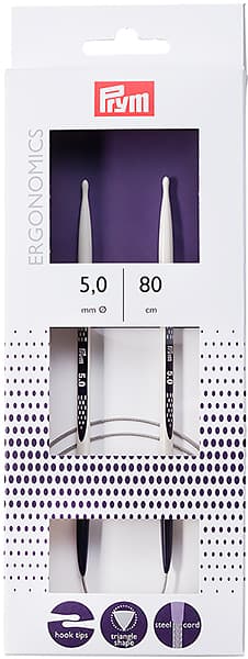 Спицы круговые эргономичные Prym Ergonomics 80см/5,0мм undefined