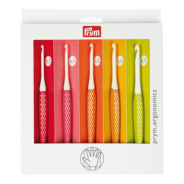 Набор крючков для вязания Prym Ergonomics 3,5-6,0мм (5шт)