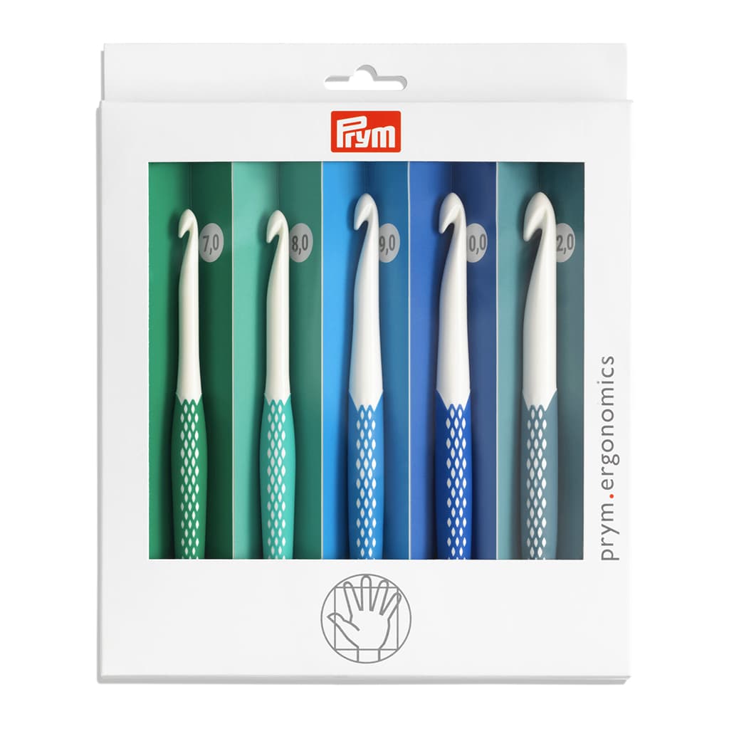 Набор крючков для вязания Prym Ergonomics 7,0-12,0мм (5шт)