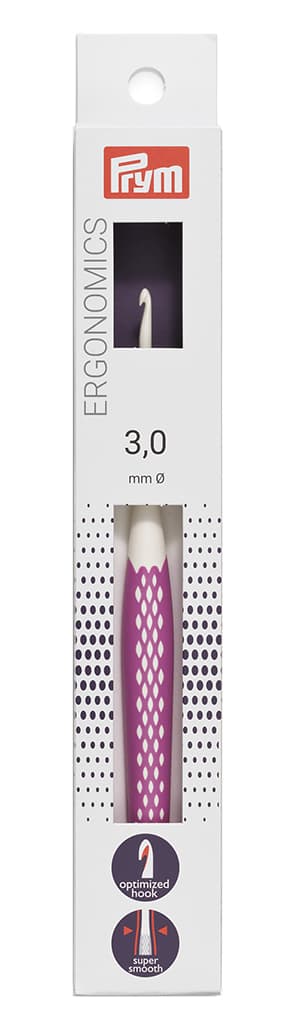 Крючок для вязания эргономичный Prym Ergonomics 3.0мм/16см