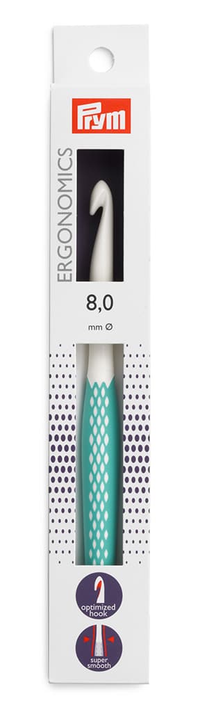 Крючок для вязания эргономичный Prym Ergonomics 8.0мм/17см