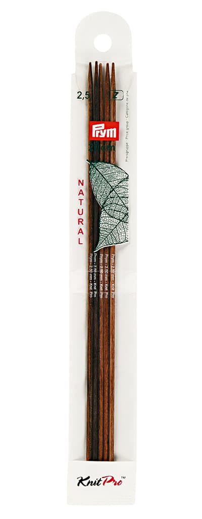 Спицы деревянные чулочные 20см/2,5мм (набор из 5шт)