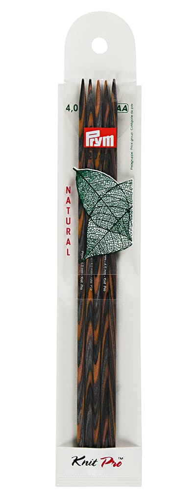 Спицы деревянные чулочные 20см/4,0мм (набор из 5шт)