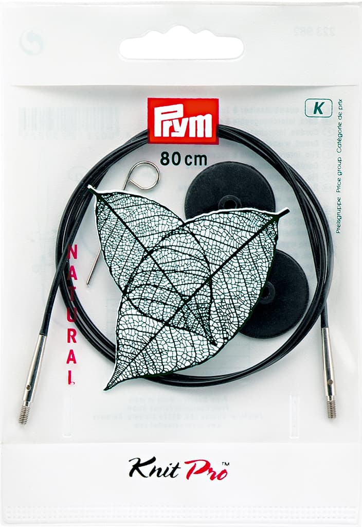 Леска 80см съёмная для спиц, с наконечниками и устройством для монтажа