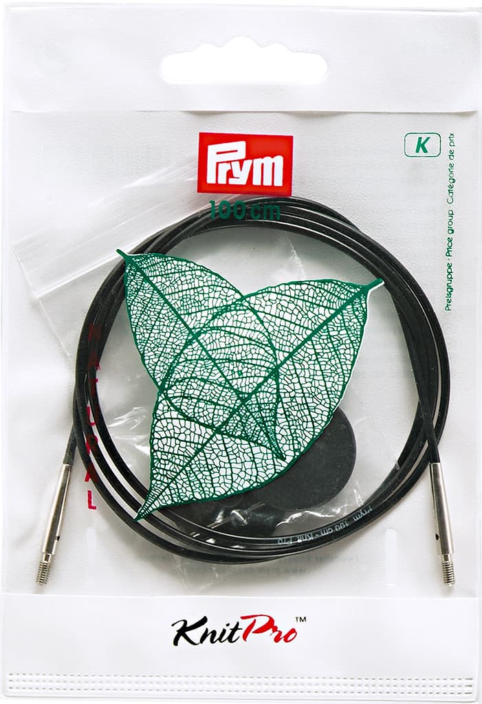 Леска 100см съёмная для спиц, с наконечниками и устройством для монтажа