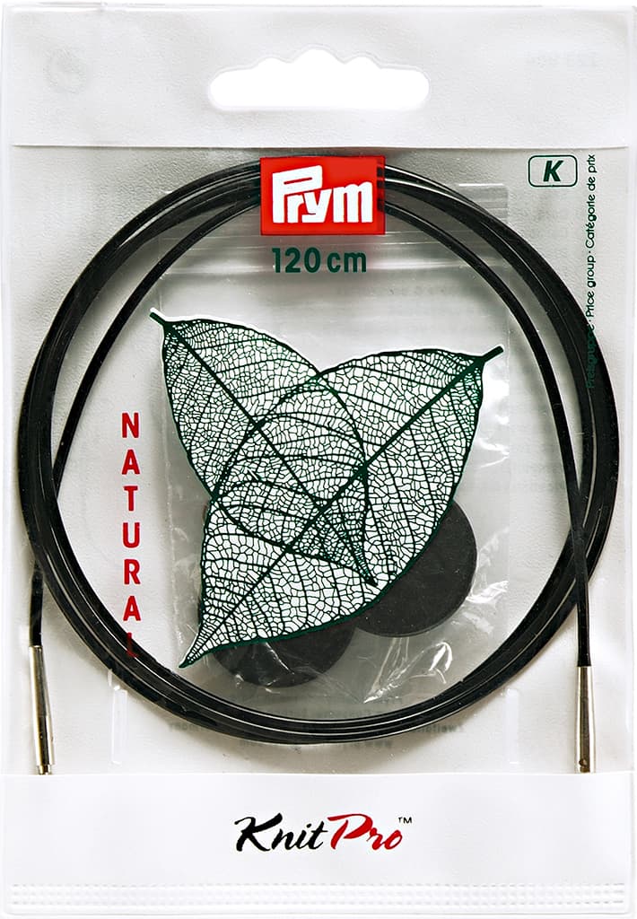 Леска 120см съёмная для спиц, с наконечниками и устройством для монтажа