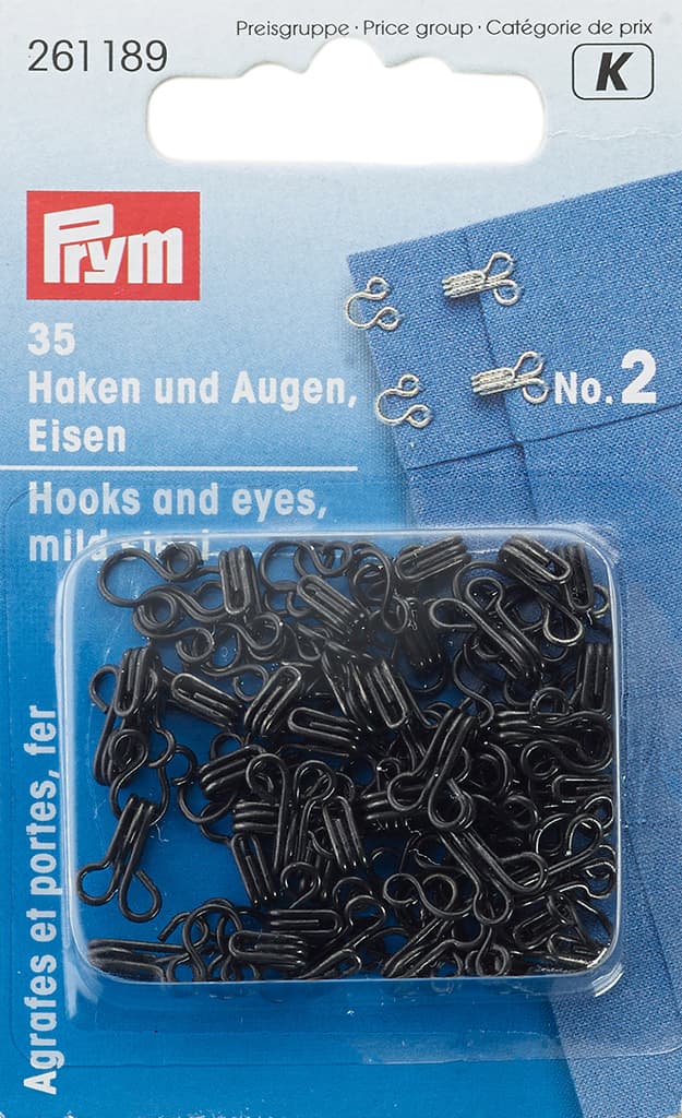 Крючки для одежды №2 черные 35шт