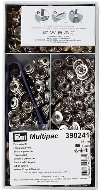 Кнопки Prym Sport+Camping серебристый 15мм (multipac, 100шт) undefined