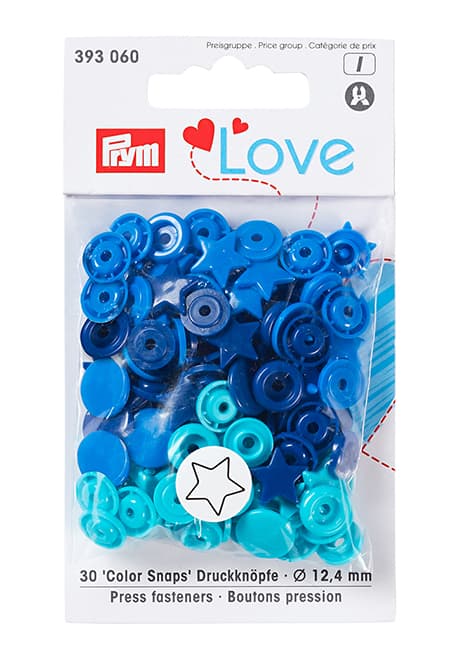 Кнопки Prym Love  "Color Snaps" звезда бирюзовая, ярко-синяя, синяя undefined